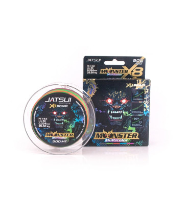 JATSUI MOONSTER BRAID MULTICOLOR 300MT PE1.2 23LB
