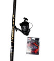 Combo Canna Venere Oro con Mulinello Daiwa CrossFire Filo Colmic Steel 0,16 mm - 150 mt