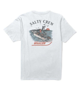 Salty Crew x Boston Whaler Whaler Chase T-Shirt White Limited Edition
