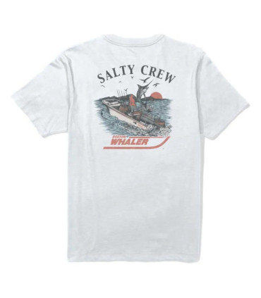 Salty Crew x Boston Whaler Whaler Chase T-Shirt White Limited Edition