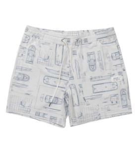 Salty Crew x Boston Whaler Whaler Volley Shorts Bone Limited Edition