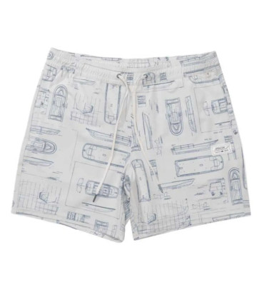 Salty Crew x Boston Whaler Whaler Volley Shorts Bone Limited Edition