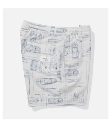 Salty Crew x Boston Whaler Whaler Volley Shorts Bone Limited Edition