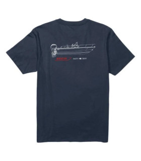 Salty Crew x Boston Whaler Whaler Schematic T-Shirt Navy