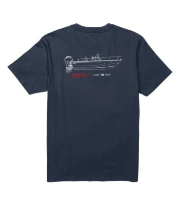 Salty Crew x Boston Whaler Whaler Schematic T-Shirt Navy