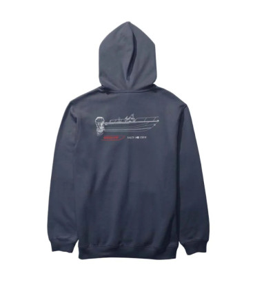 Salty Crew x Boston Whaler Whaler Schematic Hoodie Navy
