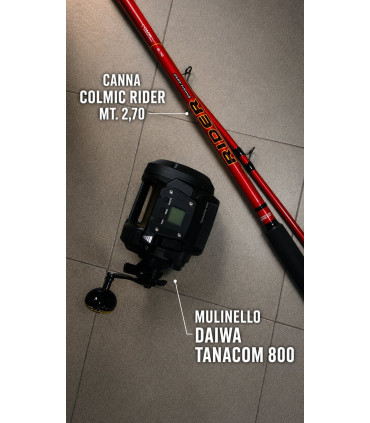 Combo Tanacom 800+ Canna Colmic Rider Mt. 2,70