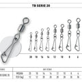 Girella con moschettone TB serie 20