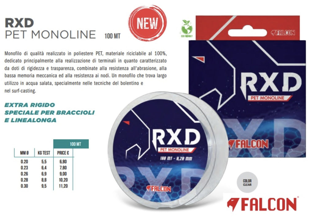 FALCON RXD PET MONOLINE 100MT 0.26MM