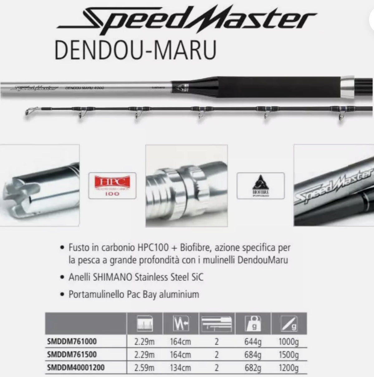 Shimano Speedmaster Dendou-Maru Kg 1 Lbs 20/30 Cod SMDDM761000