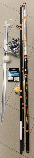 Combo Surf Casting Canna Trabucco Kronos Surf + Mulinello Altexa 9000 + picchetto + filo