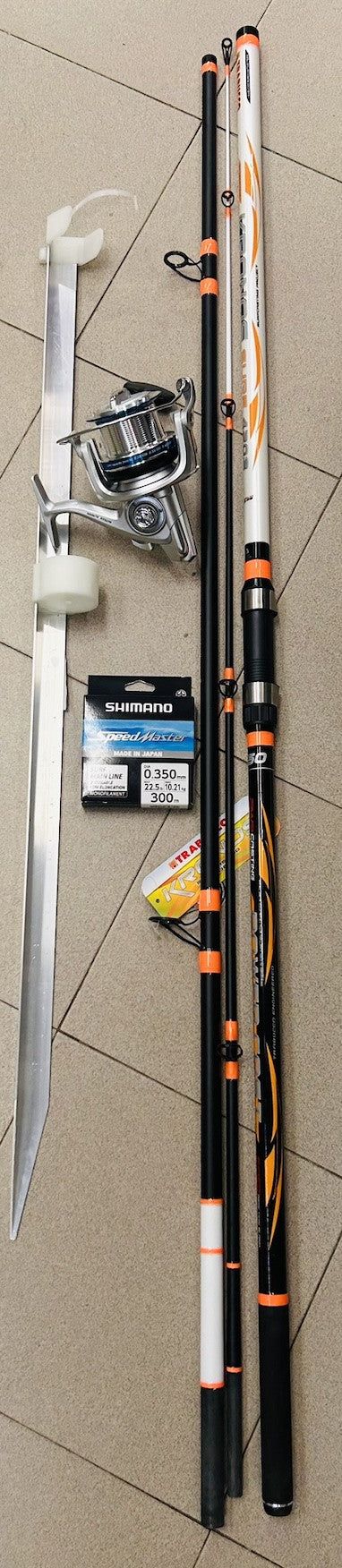 Combo Surf Casting Canna Trabucco Kronos Surf + Mulinello Altexa 9000 + picchetto + filo