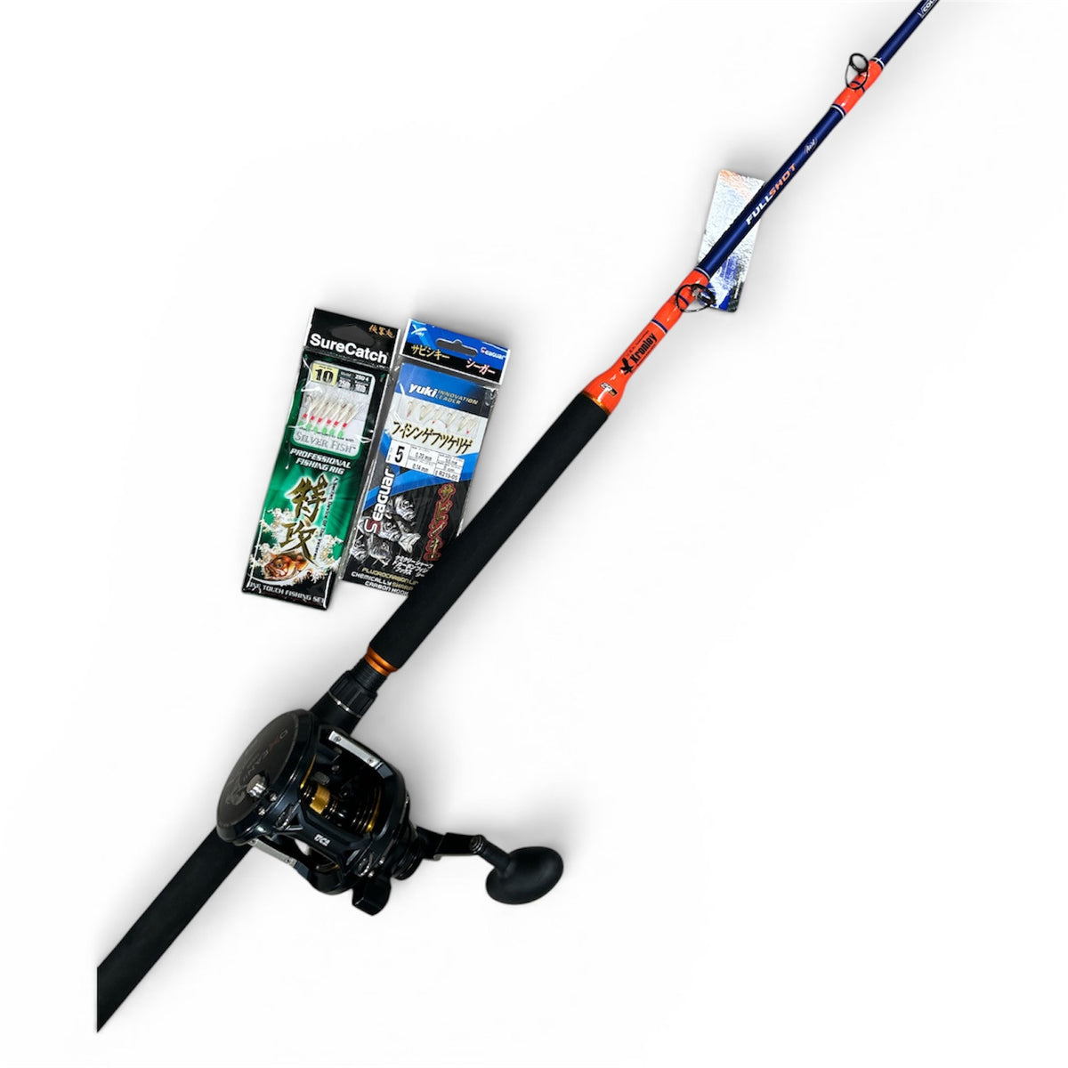 Combo da Traina Canna Full Shot 20 LBS + Mulinello Oxean 20II + filosa