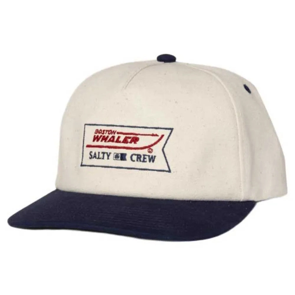 Boston Whaler X Salty Crew Whaler Snapback Cap Off White