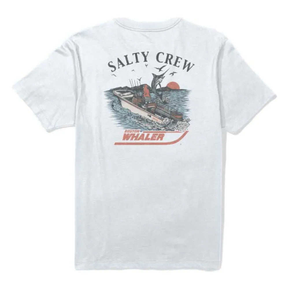 Salty Crew x Boston Whaler Whaler Chase T-Shirt White Limited Edition