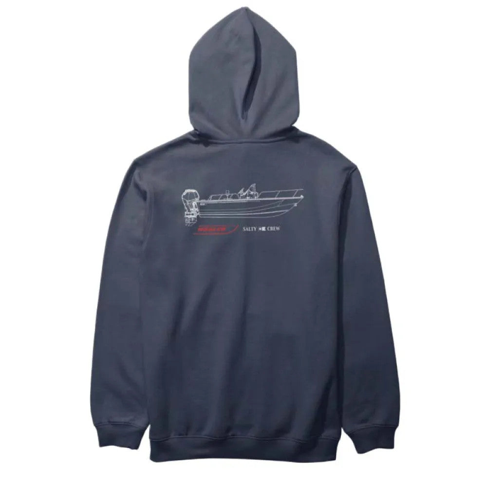 Salty Crew x Boston Whaler Whaler Schematic Hoodie Navy